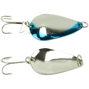 Image of ACME Tackle K.O. Wobbler Spoon | Nickel/Neon Blue; 1/2 oz.