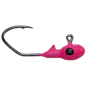 Image of Bobby Garland Mo'Glo Overbite Sickle Jig Heads | Mo'Glo Pink; 1/48 oz.