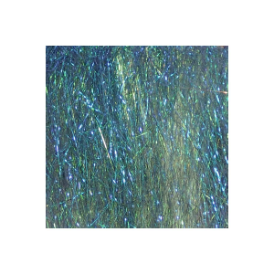 Image of Hareline Dubbin Ice Dub Minnow Back Shimmer Fringe | Pearl Dark UV Blue