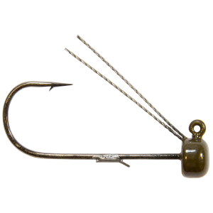 Image of Z-Man Power Finesse Shroomz Weedless Jig Heads | Green Pumpkin; 1/5 oz.