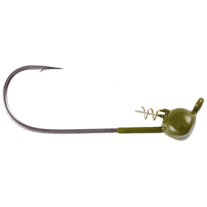 Image of Owner Ultrahead Shaky Jig Heads | Green Pumpkin; 1/4 oz.
