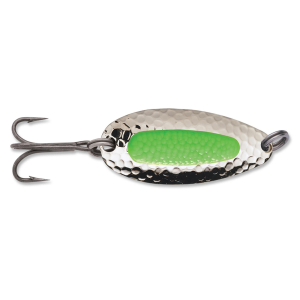 Image of Blue Fox Pixee Spoon | Nickel/Green; 7/8 oz.