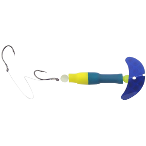 Image of Mack's Wally Pop Crawler Rig | Blue/Fluorescent Yellow/Dark Blue Scale; 2