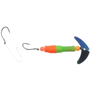 Image of Mack's Wally Pop Crawler Rig | Lime Green/Blaze Orange/Motor Oil Mirror; 2