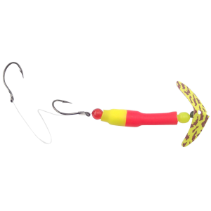 Image of Mack's Wally Pop Crawler Rig | Rocket Red/Fluorescent Yellow/Chartreuse Red Tiger; 4
