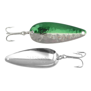 Image of Eppinger Dardevle Spoon | Hammered Nickel/Green; 3/16 oz.