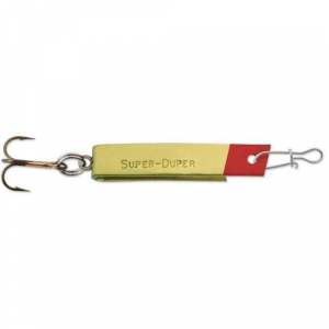 Image of Luhr Jensen Super Duper Spoon | Brass/Red Head; 1 1/2 in.