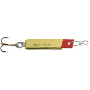 Image of Luhr Jensen Super Duper Spoon | Brass/Red Head; 1 in.