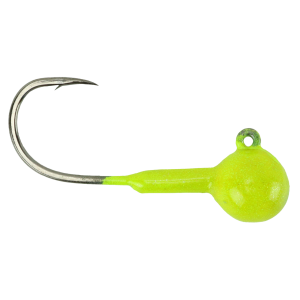 Image of Hawken AeroJig Twitching Jig Heads | Chartreuse Sparkle; 3/8 oz.
