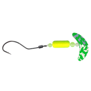 Image of Mack's Smile Blade Spindrift Walleye Rig | Green Silver Tiger