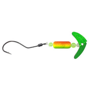 Image of Mack's Smile Blade Spindrift Walleye Rig | Green Sparkle
