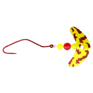 Image of Mack's Smile Blade Slow Death Rig | Chartreuse Red Tiger