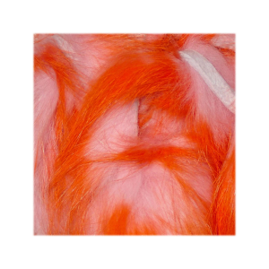 Image of Hareline Dubbin Rabbit Flesh Strips | Salmon Pink Orange (FS329)