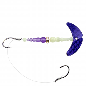 Image of Mack's Smile Blade Double Whammy Walleye Rig | Purple Scale