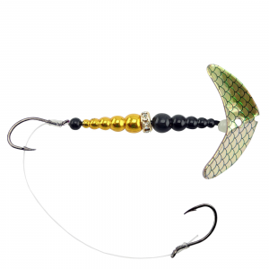 Image of Mack's Smile Blade Double Whammy Walleye Rig | Gold Black Scale