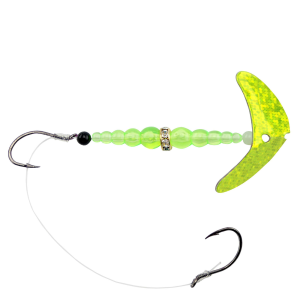Image of Mack's Smile Blade Double Whammy Walleye Rig | Chartreuse Sparkle