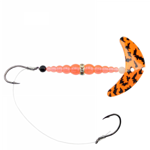 Image of Mack's Smile Blade Double Whammy Walleye Rig | Orange Black Tiger