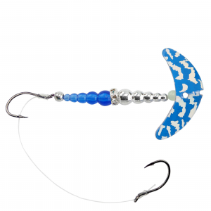 Image of Mack's Smile Blade Double Whammy Walleye Rig | Blue Silver Tiger