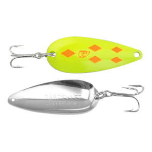 Image of Eppinger Dardevle Spoon | Chartreuse/Fluorescent Orange Diamonds; 1/32 oz.
