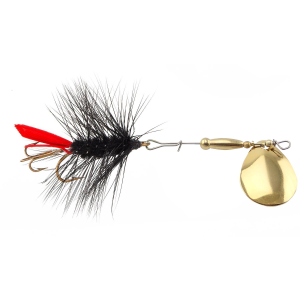 Image of Joe's Flies Super Striker Elite Fly Spinner Lure | Black Wooly Worm; 1/16 oz.