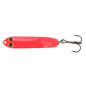 Image of Thomas Eel Wiggler Spoon | Fluorescent Red; 1/8 oz.