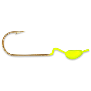Image of Charlie Brewer's Weedless Crappie Slider Heads | Chartreuse; 1/16 oz.
