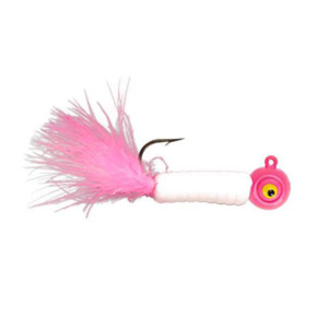 Image of Lindy Fuzz-E Grub Jigs | Pink White; 1/4 oz.