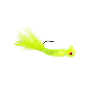 Image of Lindy Fuzz-E Grub Jigs | Hot Yellow; 1/4 oz.
