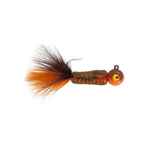 Image of Lindy Fuzz-E Grub Jigs | Crawfish Orange; 1/4 oz.