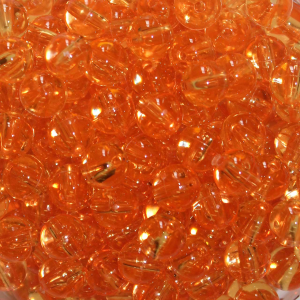 Image of TroutBeads | Orange/Clear; 8 mm