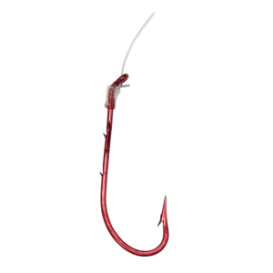 Image of Tru-Turn 303G Blood Red Snelled Hooks | 8