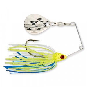 Image of Strike King Mini-King Spinnerbait | Chartreuse/Chartreuse, Blue, Silver; 1/8 oz.