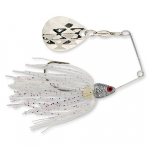 Image of Strike King Mini-King Spinnerbait | Silver-Clear-Silver-Red; 1/8 oz.