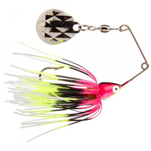 Image of Strike King Mini-King Spinnerbait | Pink Red Black White Chartreuse; 1/8 oz.