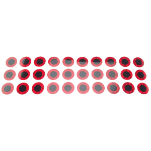 Image of WTP Replacement Lure Eyes | Red Prism; 5/16 in.