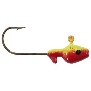 Image of Southern Pro Painted Minnow Heads Jig Heads | Red/Chartreuse; 1/32 oz.