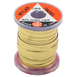 Image of Flat Mylar Two-Tone Gold & Silver Tinsel | Large (10)