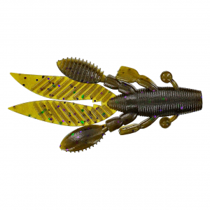 Image of Yamamoto Flappin Hog | Green Pumpkin Large Green & Purple Flake; 3 3/4 in.