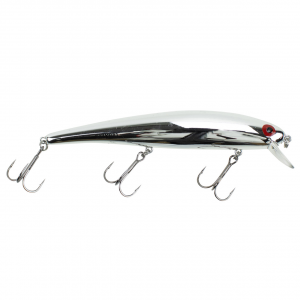 Image of Bomber 15A Long Shallow Diver | Exclusive Color - Chrome Red Eye; 4 1/2 in.