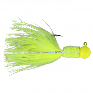 Image of Crappie Killer Marabou Jigs | Bright Chartreuse Pearl; 1/16 oz.