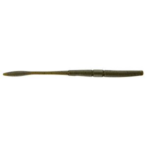 Image of Big Bite Baits Nekorama Finesse Worm | Green Pumpkin Black Flake; 7 in.