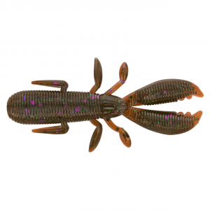 Image of Yamamoto Covert Craw | Dark Green Pumpkin/Amber Laminate w/ Purple/Black/Emerald Flake; 2 1/2 in.