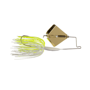 Image of Buckeye Buzzerk Buzzbait | White And Chartreuse w/ Gold Blade; 1/4 oz.