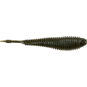 Image of Hog Farmer Baits Spunk Shad | Green Pumpkin; 3 in.