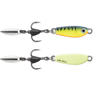 Image of VMC Bladed Bull Spoon | Glow Hot Perch; 1/16 oz.
