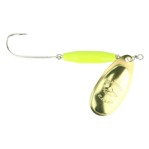 Image of Steelhead Slammer Inline Spinner | Chartreuse - Brass; 1/2 oz.