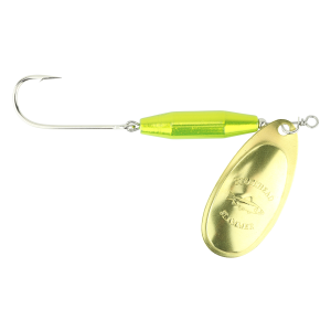 Image of Steelhead Slammer Inline Spinner | Metallic Chartreuse - Brass; 3/8 oz.