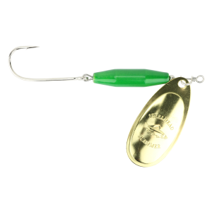 Image of Steelhead Slammer Inline Spinner | Electric Green - Brass; 1/4 oz.