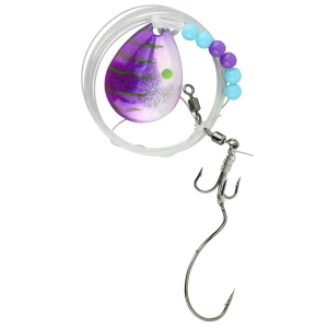 Image of Walleye Nation Creations Double Trouble Blade Harness | Purple Tiger