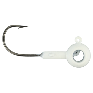 Image of Leland's Lures Crappie Magnet Eyehole Round Jig Head | White; 1/64 oz.